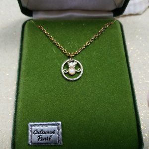 Vintage tiny cultured pearl necklace